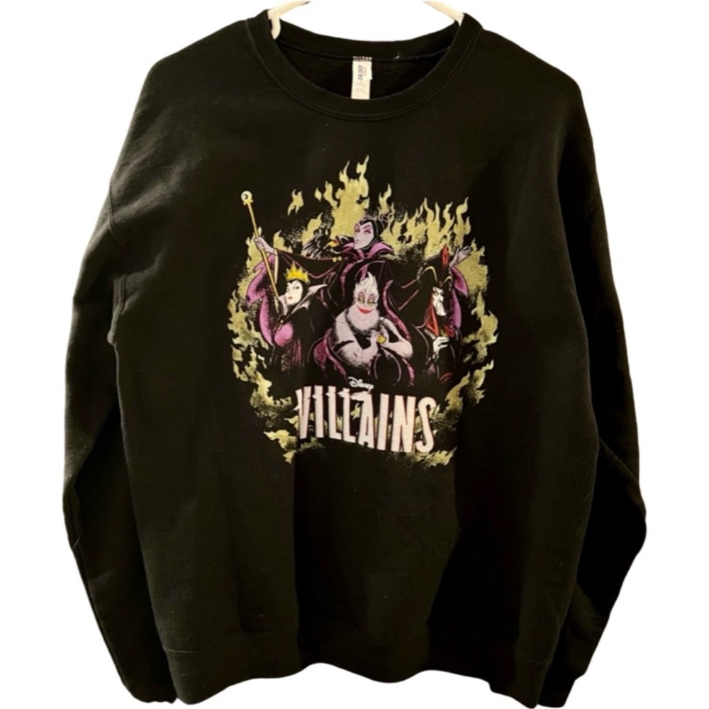 Disney Up In Flames Villains Sweatshirt NWOT